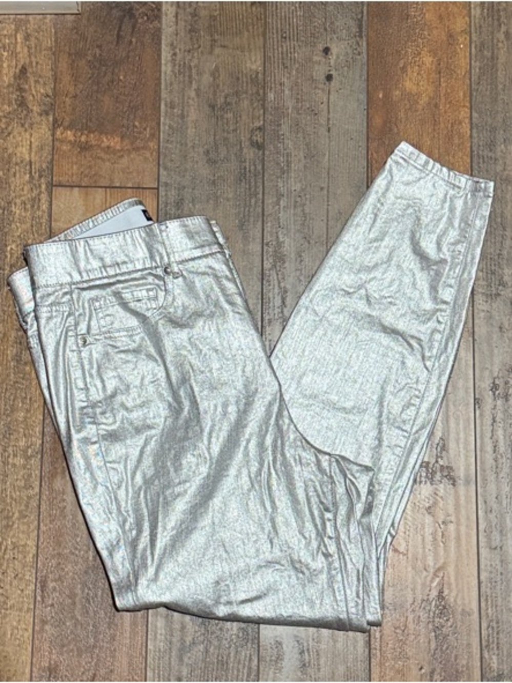 Fashion to Figure Silver Skinny Pants - Picture 3 of 3